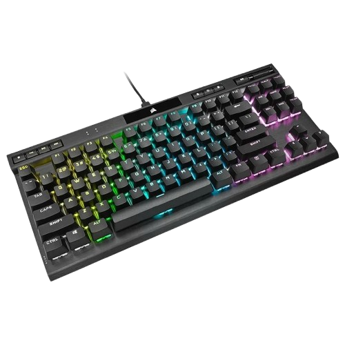 Corsair K70 RGB TKL, Wired, USB, Mechanical, QWERTY, RGB LED, Black